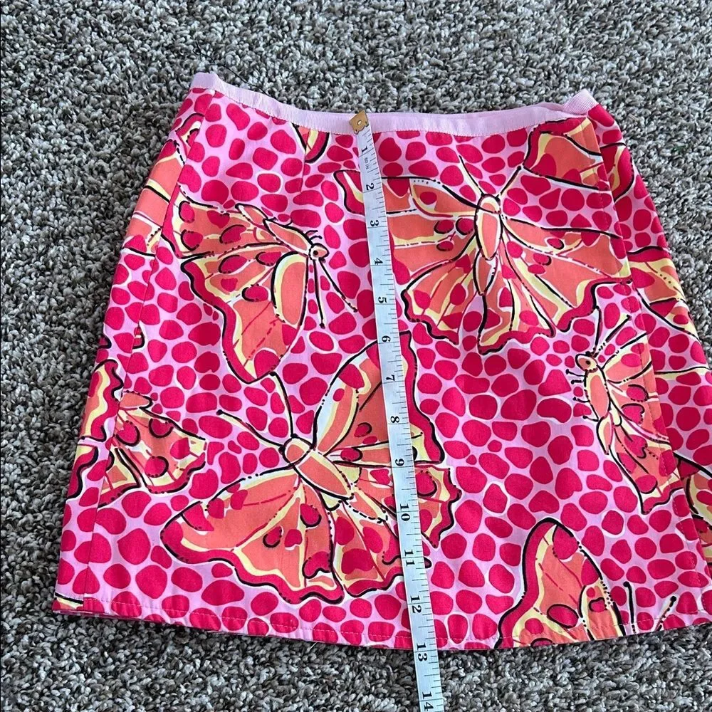 Lilly Pulitzer Vintage Girls Reversible Zebra Butterfly Skirt -2 Skirts in 1 -6X - Picture 3 of 7